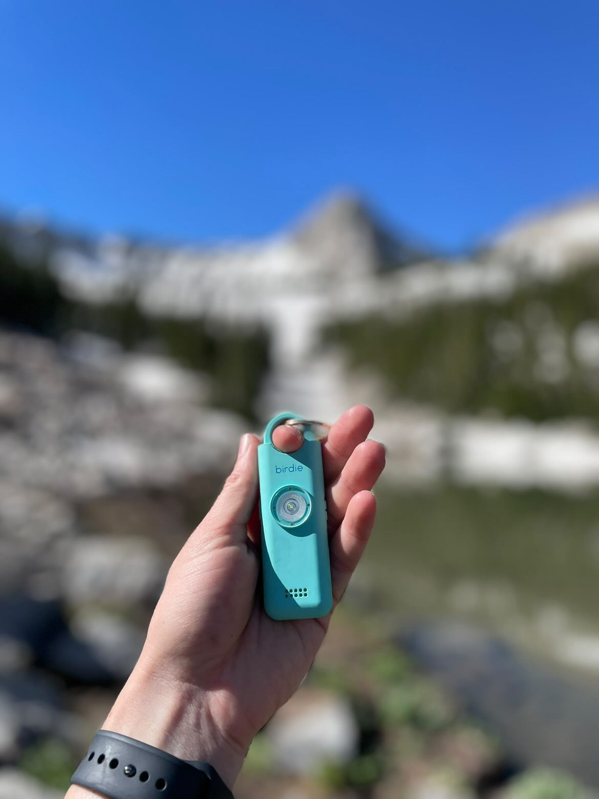 Birdie 3.0 with built-in flashlight and brass keychain