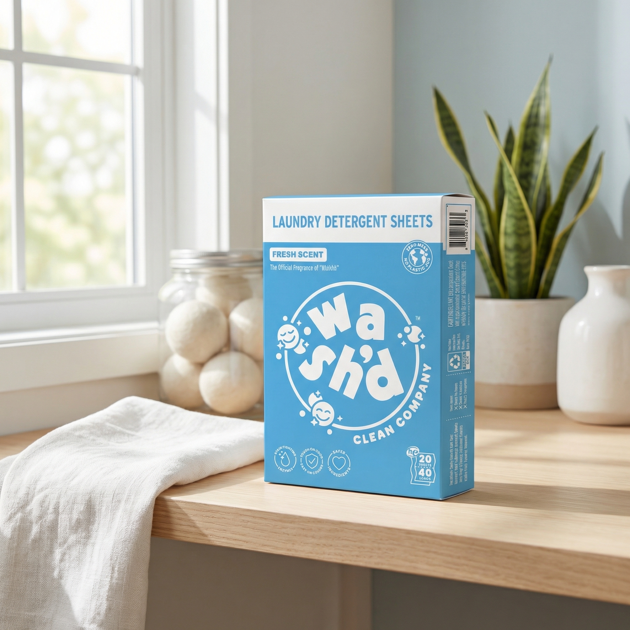 Wash'd laundry detergent sheets