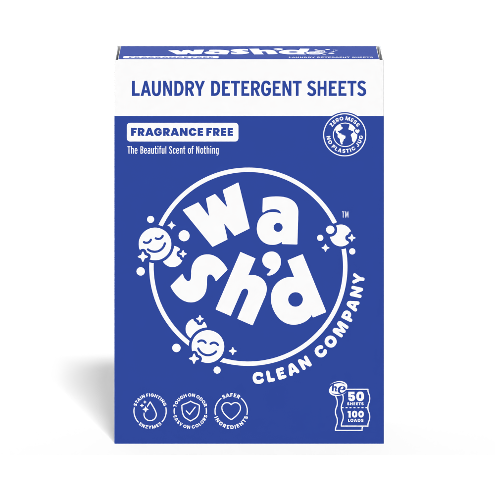 Wash'd Fragrance Free detergent sheets
