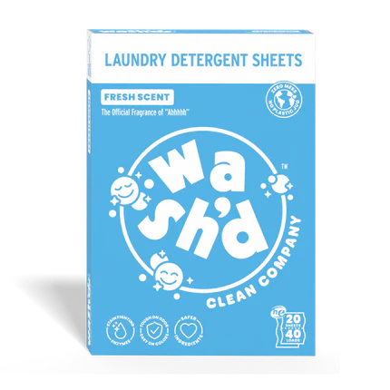 Wash'd Fresh Scent detergent sheets